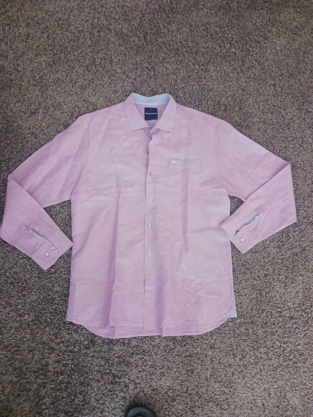Tommy Bahama Men's Light Pink Button-Down Shirt